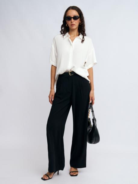 Рубашка из вискозы с коротким рукавом ZOLLA