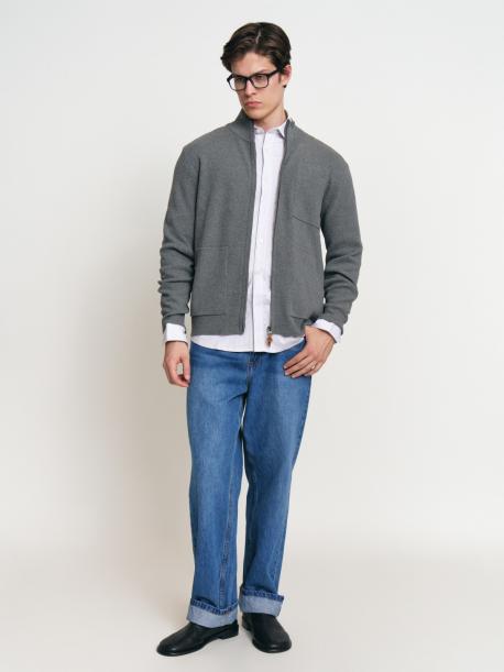 Вязаная толстовка на молнии с воротником ZOLLA