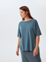Блуза трикотажная с пуговичным декором 3XL(54) Lalis