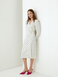 Платье на запах в горох XL(50) Elis