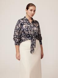 Блуза в пижамном стиле из французской вискозы 4XL(56) Lalis
