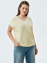 Топ с коротким рукавом жёлтый XL(50) Lalis