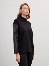 Блуза с рукавами из экокожи 4XL(56) Lalis