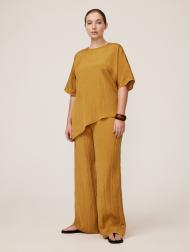Струящиеся брюки цвета охры 4XL(56) Lalis