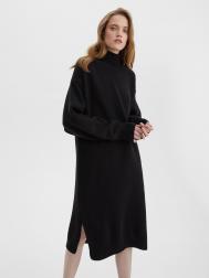 Платье свободного кроя вязаное, цвет – чёрный Aimclo