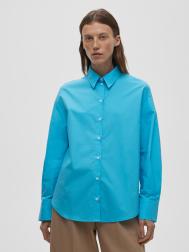 Рубашка женская свободная из хлопка, цвет – голубой Aimclo