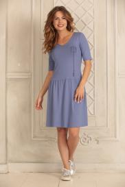 Платье , короткий рукав, размер 48, фиолетовый, синий Mix-Mode