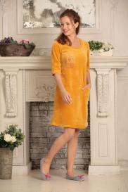 Платье , укороченный рукав, размер 48, желтый Mix-Mode