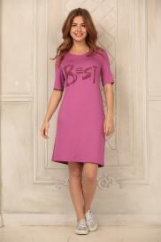 Платье , короткий рукав, размер 44, бордовый Mix-Mode