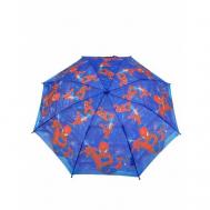 Зонт-трость полуавтомат, купол 77 см., для мальчиков, синий Nobrand