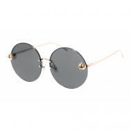 Солнцезащитные очки , круглые, оправа: металл, с защитой от УФ, для женщин, золотой FOR ART'S SAKE
