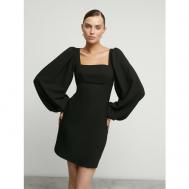 Платье-футляр , прилегающее, мини, размер S, черный Vittoria Vicci