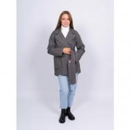 Пальто  демисезонное, размер 52, серый 365 clothes