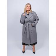 Пальто  демисезонное, размер 58, серый 365 clothes