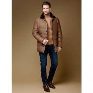 куртка , демисезон/зима, размер 50, коричневый BAZIONI