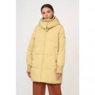 куртка  , демисезон/зима, силуэт прямой, капюшон, карманы, утепленная, размер L, горчичный, зеленый Baon