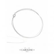 Браслет-цепочка , размер 22.5 см., серебряный CAROLINE JEWELRY