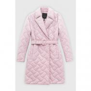 куртка   демисезонная, средней длины, силуэт прямой, водонепроницаемая, стеганая, размер XS, розовый Finn Flare