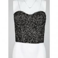 Костюм , топ и юбка, размер 42, серый Dolce&Gabbana