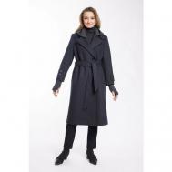 Пальто  демисезонное, силуэт прямой, удлиненное, размер 44, серый Modetta_style