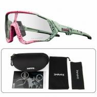 Солнцезащитные очки , спортивные, фотохромные, с защитой от УФ, зеленый Kapvoe