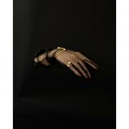 Комплект бижутерии : браслет, кольцо, размер кольца 15, размер браслета 18 см., золотой, желтый Sharman
