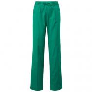 Брюки чинос  , свободный силуэт, повседневный стиль, пояс на резинке, размер 38 (M), зеленый s.Oliver