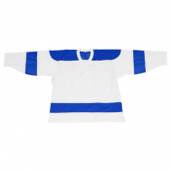 Джерси  Хоккейная майка ВОЛНА, размер 46, белый, синий Волна-Тримарк
