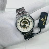 Наручные часы мужские механические, классические, серебряный Мэбо