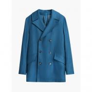 куртка  демисезонная, силуэт прямой, карманы, размер 46, синий PRIVATE WHITE V.C.