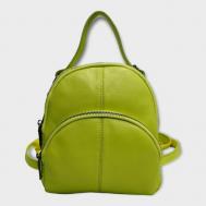 Рюкзак , фактура зернистая, желтый, зеленый PouchMan