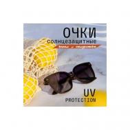 Солнцезащитные очки  MI1008-C2, квадратные, оправа: пластик, градиентные, поляризационные, с защитой от УФ, для женщин, коричневый MIOFORM