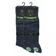 Мужские носки , 2 пары, классические, размер 42-45, серый Raffaello Socks