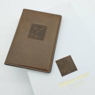 Обложка для паспорта , натуральная кожа, коричневый William Morris