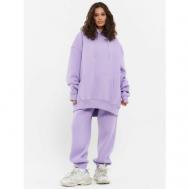 Костюм , худи и брюки, спортивный стиль, свободный силуэт, утепленный, размер 3XL, фиолетовый LITTLE SECRET