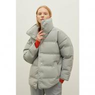 куртка   зимняя, средней длины, стеганая, карманы, водонепроницаемая, размер XS, серый Finn Flare