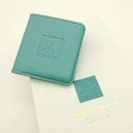 Бумажник , натуральная кожа, глянцевая фактура, голубой William Morris