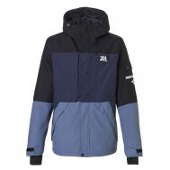 Куртка  для сноубординга, мембранная, водонепроницаемая, регулируемый капюшон, вентиляция, воздухопроницаемая, ветрозащитная, карманы, карман для ски-пасса, регулируемые манжеты, размер S, синий, черный Rehall
