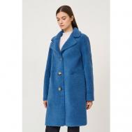 Пальто  , демисезон/зима, силуэт прямой, удлиненное, размер S, синий Baon
