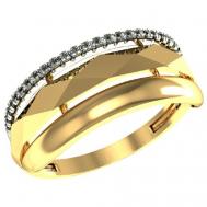 Кольцо SANIS, желтое золото, 585 проба, фианит, размер 20, желтый, золотой Санис