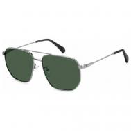 Солнцезащитные очки , прямоугольные, оправа: металл, поляризационные, с защитой от УФ, для мужчин, серый Polaroid