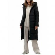 Куртка  зимняя, удлиненная, силуэт прямой, капюшон, утепленная, ветрозащитная, карманы, размер 54, серый Нет бренда