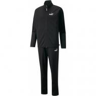 Костюм , олимпийка и брюки, силуэт прилегающий, карманы, размер XL, черный Puma
