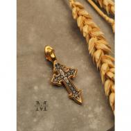 Крест Распятие Христово Православный крестик Серебро 925 с золочением, амулет, икона, оберег славянский на цепь, религиозный крест, талисман, иконка Елизавета