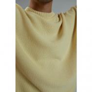 Джемпер , длинный рукав, силуэт свободный, средней длины, вязаный, размер XL, желтый ZNWR