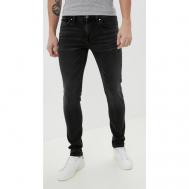 Джинсы скинни , полуприлегающий силуэт, средняя посадка, размер 34/32, черный Pepe Jeans