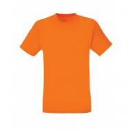 Футболка, хлопок, однотонная, размер 52, оранжевый 777 Textile