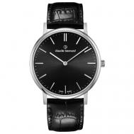 Наручные часы  Slime Line Classic 20219-3NIN, черный, серебряный Claude Bernard