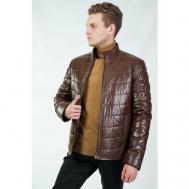 куртка  демисезонная, силуэт свободный, размер 50, коричневый Ennur