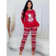 Пижама , размер 46, красный Iren Style